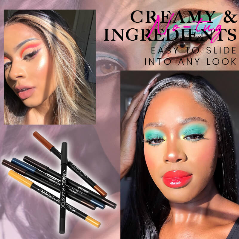 Vedenkestävä värillinen helmiäishohtoinen geeli eyeliner