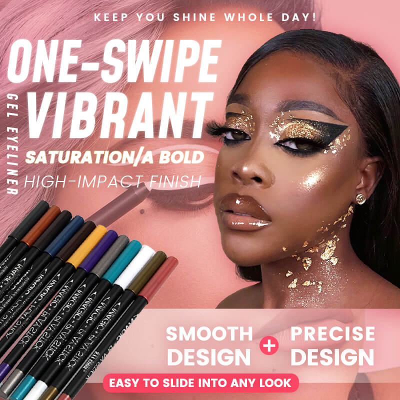 Vedenkestävä värillinen helmiäishohtoinen geeli eyeliner