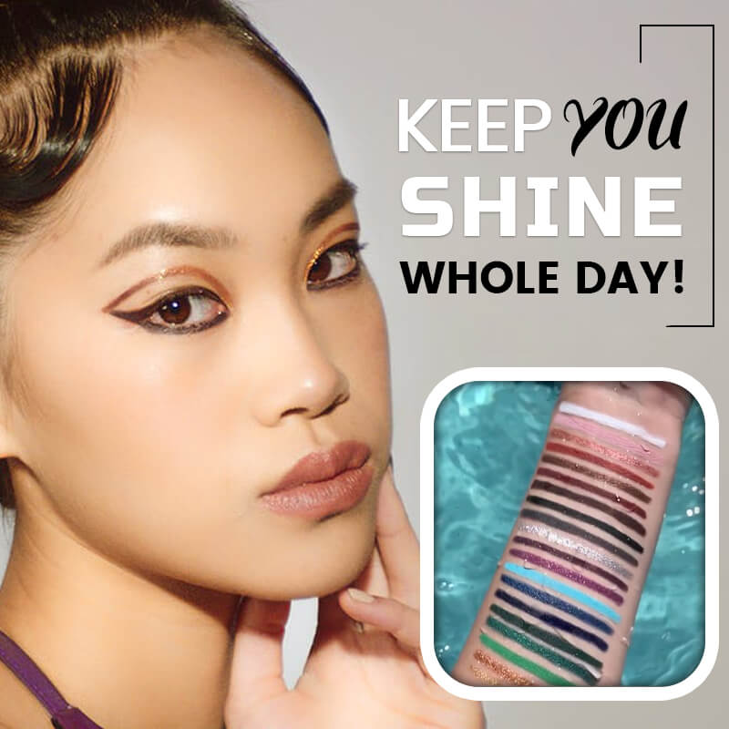 Vedenkestävä värillinen helmiäishohtoinen geeli eyeliner