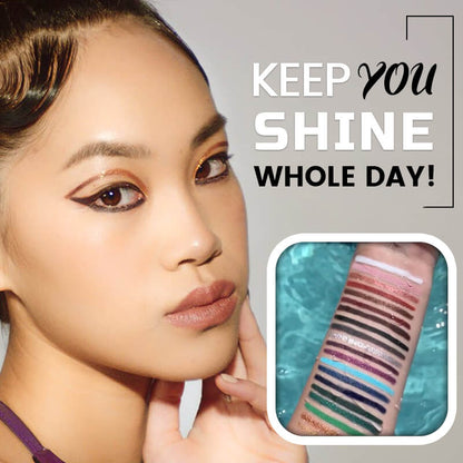 Vedenkestävä värillinen helmiäishohtoinen geeli eyeliner